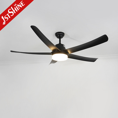 38W 56 Inch Large Air Volume Noiseless Ceiling Fan With Light 5 Speed Choice