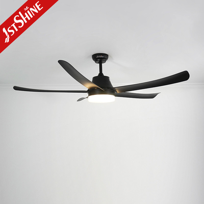 38W 56 Inch Large Air Volume Noiseless Ceiling Fan With Light 5 Speed Choice