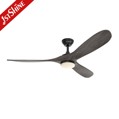 Indoor Wood Blades Ceiling Fan Silent Dc Motor 6 Speed Remote Control Low Noise