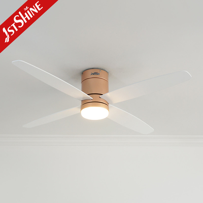 Low Profile Ceiling Fan With Light Luxury Rose Gold Finish Indoor Decorative