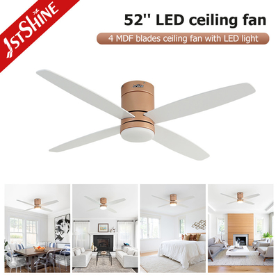 Low Profile Ceiling Fan With Light Luxury Rose Gold Finish Indoor Decorative