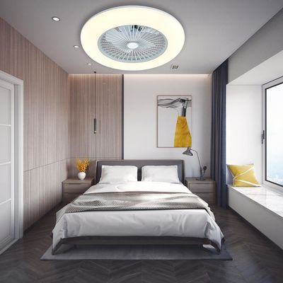 Copper Motor 220V Bedroom Ceiling Fan Light 24 Inch With Box Fan