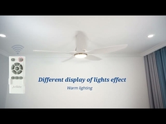 พัดลมเพดานพลาสติก 5 ใบมีดขนาด 60 นิ้วตกแต่งพร้อมรีโมทคอนโทรล 5 สปีด