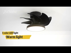 พัดลมเพดานขนาดเล็กแบบฟลัชเมาท์มอเตอร์ DC ที่เงียบสงบพร้อมไฟ LED