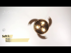 พัดลมเพดานสีดำแบบฟลัชเมาท์อุตสาหกรรมบ้านไร่สำหรับห้องนั่งเล่นห้องนอนห้องครัว