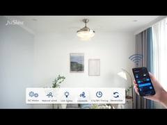 เครื่องพัดลมเพดานคริสตัลที่ถอดได้ ด้วยมอเตอร์ไฟฟ้าไฟฟ้าไฟฟ้าไฟฟ้าไฟฟ้า DC