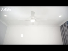 Dc Motor 6 Speeds Remote Control พัดลมเพดานสีขาวพร้อมใบมีด MDF 4 ใบ