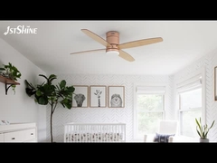 ระยะไกลพัดลมเพดานด้วย LED โปรไฟล์ต่ํา ห้องนอน Mdf Blade Quiet Dc Motor