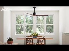 3 ใบไม้แข็ง Dc เครื่องพัดลมเพดานด้วยการควบคุมทางไกล