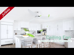46 นิ้ว White Flush Mount พัดลมเพดานด้วยมอเตอร์ DC ความเร็วสูง