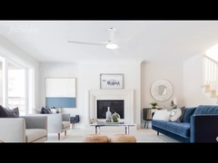 พัดลมเพดานสีขาว / สีดํา พร้อมมอเตอร์ DC ที่ควบคุมไฟได้ไกล