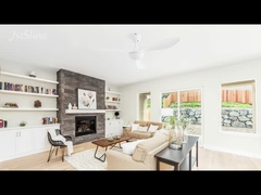 พัดลมเพดานสีขาว 52 นิ้ว พร้อมไฟ LED ปรับความเบา และเครื่องควบคุมระยะไกล