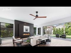 พัดลมเพดานไม้จริงขนาด 52 นิ้ว ความสง่างามแบบธรรมชาติ พร้อมมอเตอร์ DC ทรงพลัง