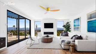 พัดลมเพดาน Macaron ที่ปรับแต่งได้พร้อมไฟ