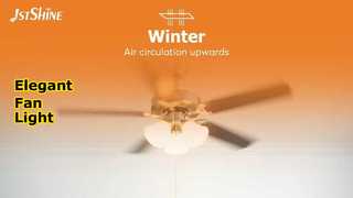 พัดลมเพดานสไตล์ยุโรปขนาด 52 นิ้วพร้อมไฟ