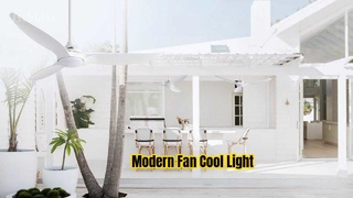 ไฟ LED พัดลมเพดานสไตล์โมเดิร์นสีขาวขนาด 52 นิ้ว