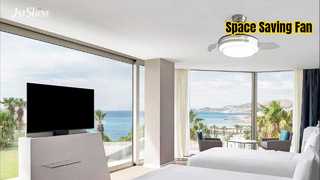 พัดลมเพดานแบบพับเก็บได้ขนาด 36 นิ้วไฟ LED