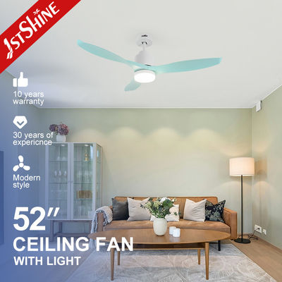 ราคาดี พัดลมเพดาน Dimming Light 52 นิ้ว Modern 3 ใบพัด สีเขียว พร้อมมอเตอร์กระแสตรง ออนไลน์