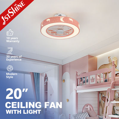 ราคาดี ธีมเด็ก Flush Mount พัดลมเพดาน LED, พัดลมเพดานสีชมพูพร้อมมอเตอร์กระแสตรง ออนไลน์