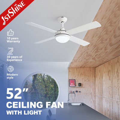 ราคาดี Simple White Ceiling Fan With Lamp Light 3-Speed AC Motor ออนไลน์
