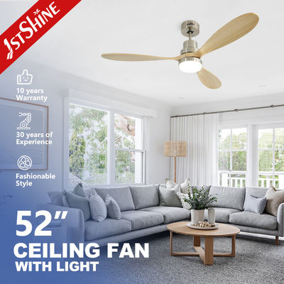 ราคาดี OEM 110v Solid Wood Smart Ceiling Fan สีเปลี่ยน LED Light AC มอเตอร์ ออนไลน์