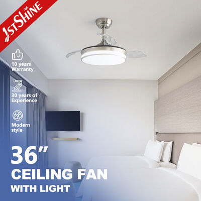 คุณภาพ พัดลมเพดานแบบถอนได้ 36 นิ้ว พร้อมแสงปรับความเบา และใบเล็บพับได้ สําหรับห้องนอนหรือสํานักงาน โรงงาน