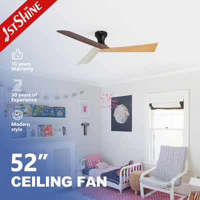 ราคาดี พัดลมเพดานขนาด 52 นิ้ว พร้อมมอเตอร์DCเงียบ และใบ ABS สีไม้ ออนไลน์