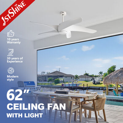 คุณภาพ พัดลมเพดานพลาสติก ABS ขนาด 62 นิ้ว 5 Blade พร้อมไฟ LED และมอเตอร์ DC โรงงาน