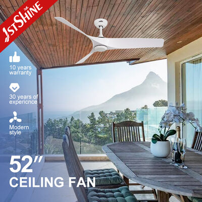 ราคาดี พัดลมเพดานสีขาวโมเดิร์นขนาด 52 นิ้ว พร้อมมอเตอร์ DC เงียบและใบ ABS 3 ใบ ออนไลน์